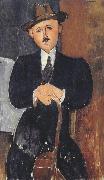 Amedeo Modigliani Seated Man with a Cane (mk39) Sweden oil painting artist